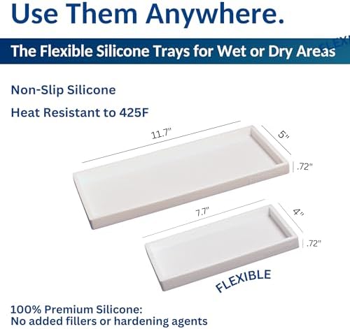 Spacewiser Countertop & Vanity Silicone Tray – 2 PC Set - Image 3