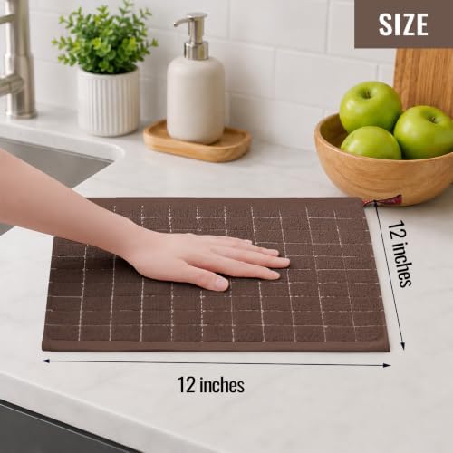 Kitinjoy 100% Cotton Terry Kitchen Dish Cloths, 12”x 12” - Image 4
