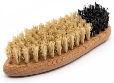 KONEX Shoe Brush with Natural Boar Bristles, Beechwood Handle, - Image 2