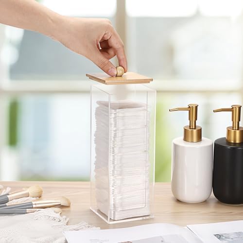 Cotton Pad Dispenser, Square Cotton Pad Holder - Image 2