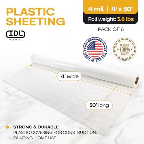Plastic Sheeting 4 mil, Construction, Drop Cloth - Image 2