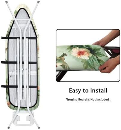 Hummingbird Floral Ironing Board Cover Resist Scorching and Staining, 15x54 - Image 4