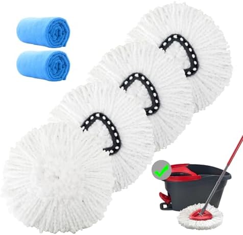 4 Pack Mop Replacement Heads Compatible by FAMEBIRD