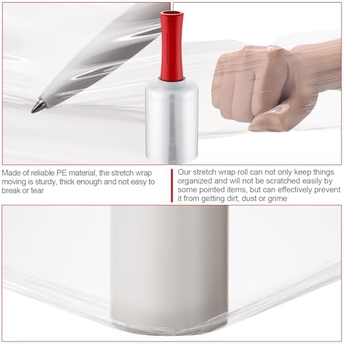 Jutom 16 Pcs Mini Stretch Film Industrial Shrink Wrap Roll Plastic Film - Image 5