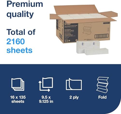 Tork Soft Xpress Multifold Paper Hand Towels, 16 Packs X 135 Towels - Image 2