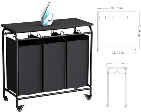 LINZINAR 3-Bag Laundry Hamper - Image 6
