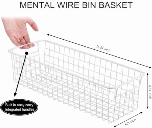 SheeChung Wire Storage Baskets, Metal Toilet Paper Basket Holder - Image 3