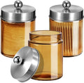 3 Pack Apothecary Jar Canisters Bathroom Vanity Organizer by Komashr
