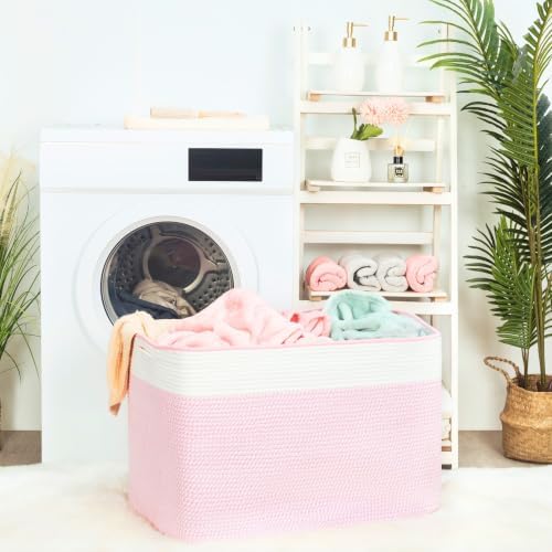 MINTWOOD Design 112L Extra Large Blanket Basket Holder Living Room, Dog Toy - Image 4