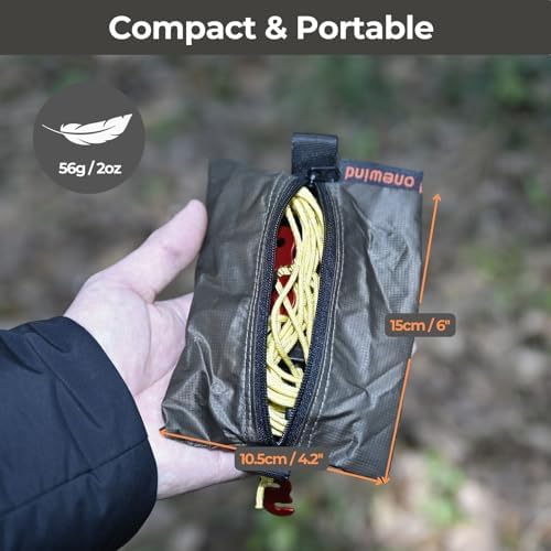 onewind Campsite Storage Line, 6m/19ft Camping Clothesline Hanging Gear - Image 4
