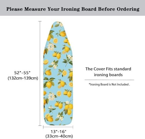 Flashideas Lemon Print Iron Board Cover 15x54 Inch Standard Ironing Board Cover - Image 5
