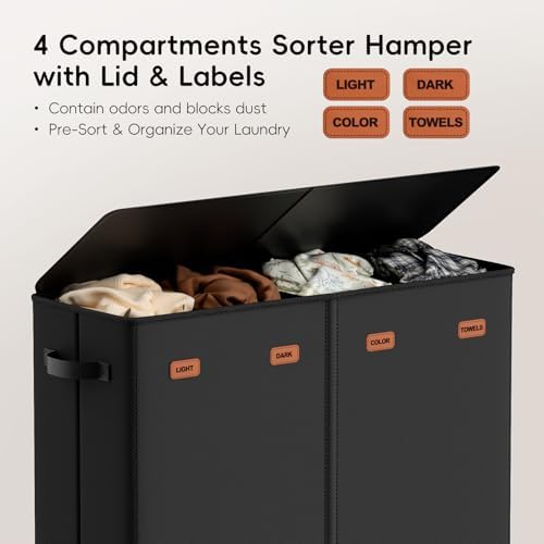185L Laundry Hamper 4 Section - Image 4