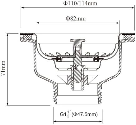 4-1/2‘’ Bowl Type Stainless Steel Sink Strainer Drain Kit - Image 5