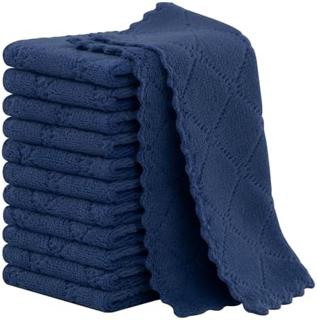 Homaxy Super Soft 12 Pack Coral Velvet Dish Cloths by Homaxy