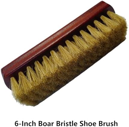 6" Shoe Brush Set, 3-Stiffness Horsehair Boar Nylon - Image 6