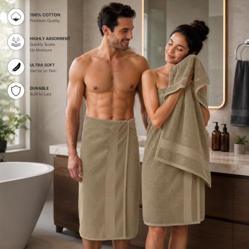 DAN RIVER 600 GSM Cotton Large Bath Towels Set of 4, 27 x 54 Inches - Image 3