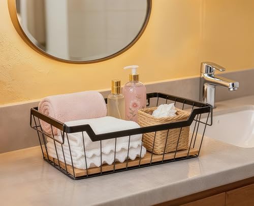 ShabbyDecor Metal Wire Basket - Image 4