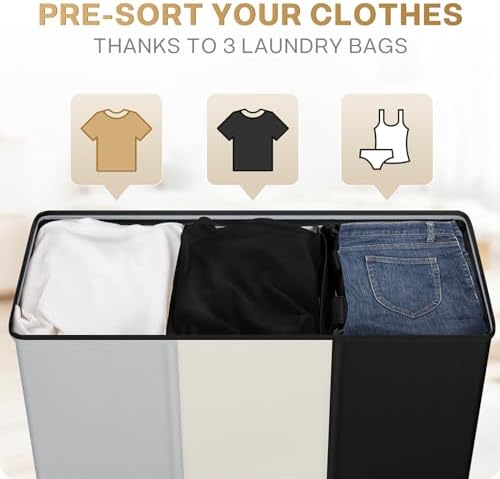 SOLEDI Laundry Hamper 3 section - Image 3