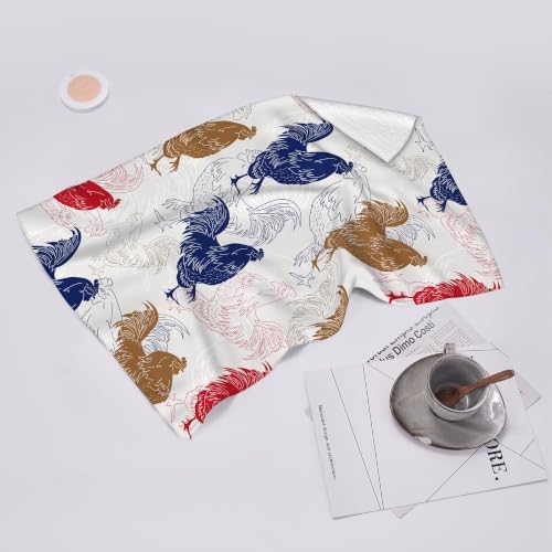 Rooster Chicken Kitchen Towels Set of 2 Farmhouse Dish Towel 16"x24" - Image 5