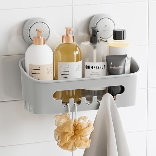 TAILI Shower Caddy Suction Cup, Bathroom Organizer Shelf Grey by TAILI