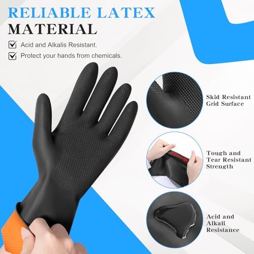 Haiou Chemical Resistant Nitrile Gloves Long Rubber Gloves - Image 2