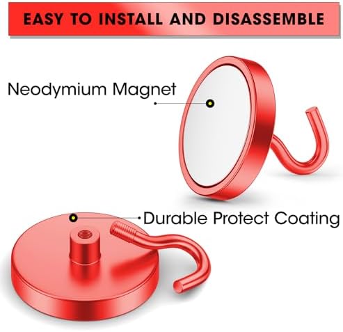 VNDUEEY Magnetic Hooks Heavy Duty, 110 Lbs Strong Magnets - Image 4