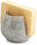 Zoeeker Sponge Holder for Kitchen Sink, Ceramic Dish Sponge Rack Sink Caddy by LAUCHUH