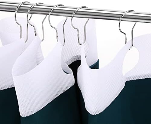 Queekay 60 Pcs Metal Shower Curtain Hooks Reusable Hanging Clips - Image 6