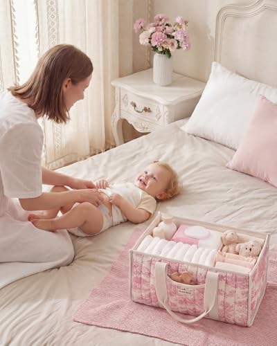 Blissful Diary Toile Diaper Caddy Organizer, Baby Diaper Basket - Image 5