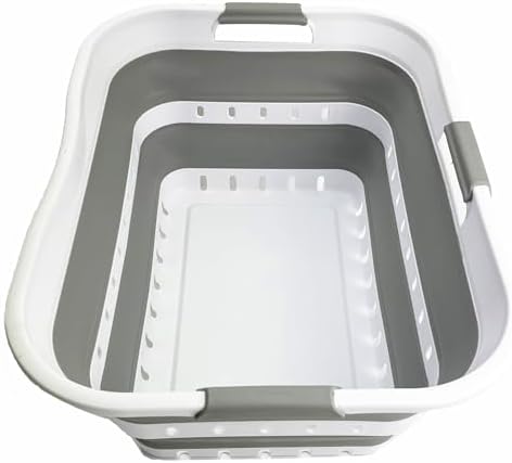SAMMART 42L Collapsible Plastic Laundry Basket by SAMMART