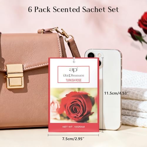 Turkish Rose Scented Sachets Bag 6 Pack - Image 2