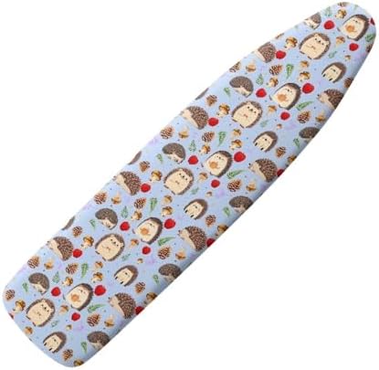 Cute Hedgehog Ironing Board Cover, Apple Pinecone Pattern Polyester Elasticated by Daulesho