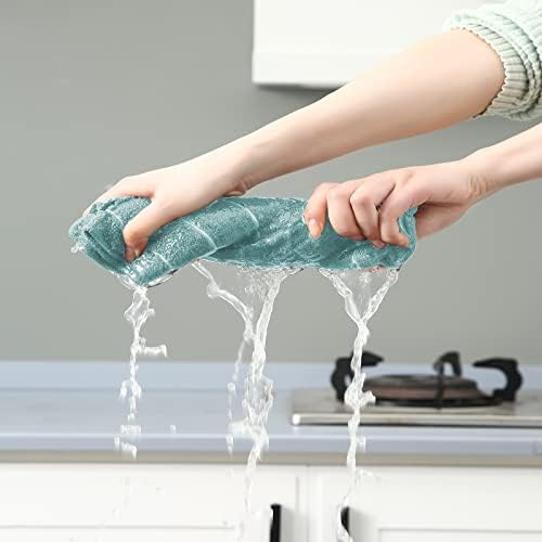 Puomue Microfiber Kitchen Towels and Dishcloths Set, 26 X 18 Inch and 12 X 12 - Image 4
