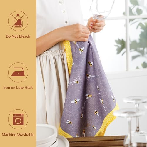 Maison d' Hermine Kitchen Towels Set of 2 Reusable 100% Cotton 27.50" x 20" - Image 5