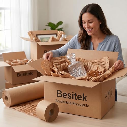 Honeycomb Packing Paper for Moving, Protective Wrapping Paper 12" x 100ft - Image 2