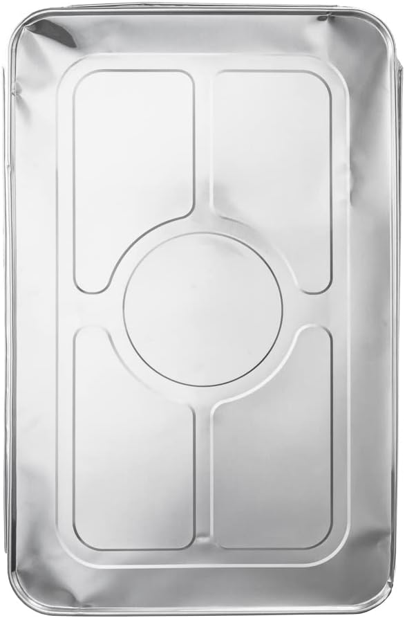 Restaurantware Aluminum Pan Cover 25 Count 21.06 x 13.5 Inch Oven Friendly Disposable Pan Lid Full Size Foil Lid Temperature-Sealing Silver For Catering And Food Storage