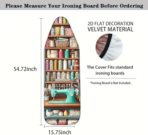Nuxovilar Sewing Supplies Shelf Ironing Board Cover 15x54 Polyester - Image 4