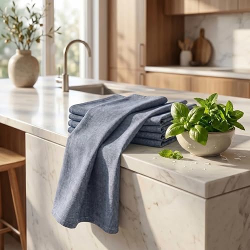 Urban Villa Kitchen Towels Premium Quality 100% Cotton Solid Kitchen Towels Set - Image 6