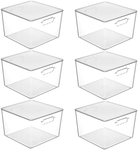 Vtopmart 6 Pack Extra Large Clear Stackable Storage Bins by Vtopmart