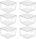 Vtopmart 6 Pack Extra Large Clear Stackable Storage Bins by Vtopmart