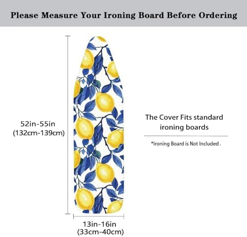 Cute Lemon Ironing Board Cover Soft Fabric Cover Standard Size Scorch Stain - Image 5
