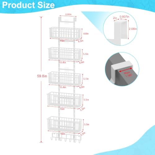 Hongtamoya Over The Door Organizer, Hanging Door Organizer - Image 2
