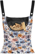 Blue Flowers Clothespin Organizer Bag Hanging Laundry Bag Portable Clothespin by CREAMIC