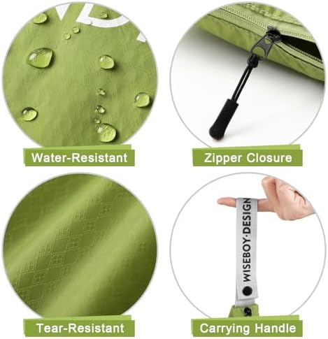 WiseBoy 2 Pack Dirty Laundry Travel Bag, Nylon Travel Dirty Clothes Bag - Image 4
