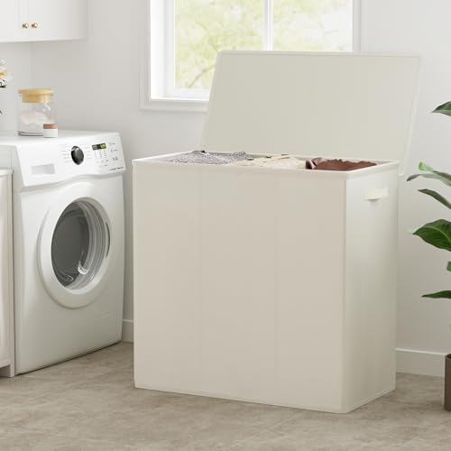 WOWLIVE 180L Laundry Hamper 3 Section, Large Laundry Basket - Image 2