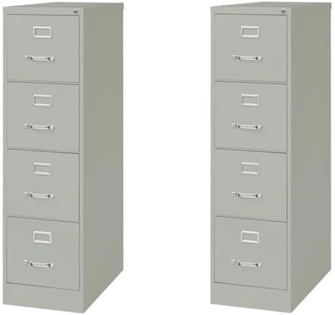 Scranton & Co Set of 2 26.5" D 4-Drawer Letter Width Vertical Filing Cabinet