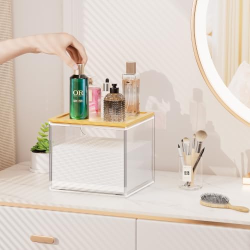VITVITI Drawer Disposable Face Towel Holder Box, Acrylic Storage - Image 5