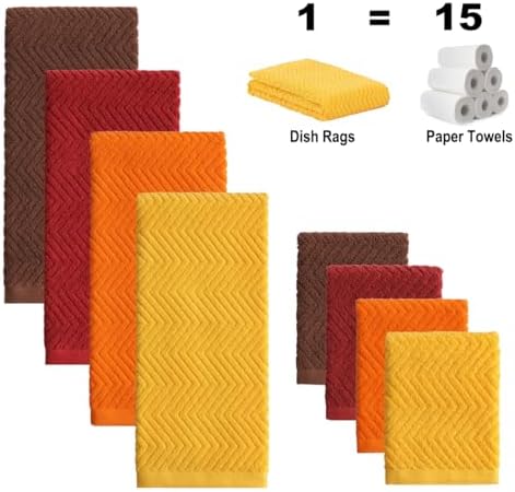 100% Cotton Kitchen Towels and Dishcloths Set - Image 2