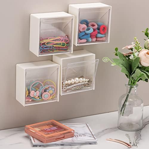 Tecbeauty 4PCS Cotton Pads Holder Dispenser, Wall Mounted Cotton Ball - Image 2