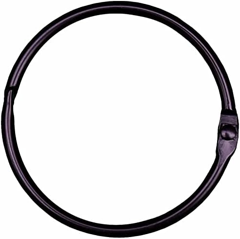 Black Shower Curtain Rings 2 Inch Metal Round Ring Rustproof by GOTOONE